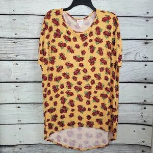 LulaRoe XS Yellow Floral Top